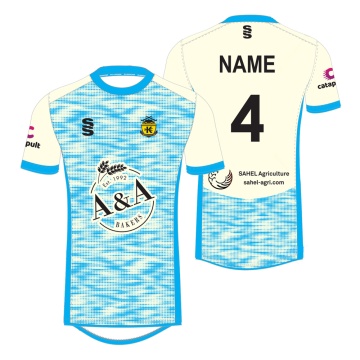 Kelburne HC - S/S - Away Shirt - White/Sky - Men's Fit