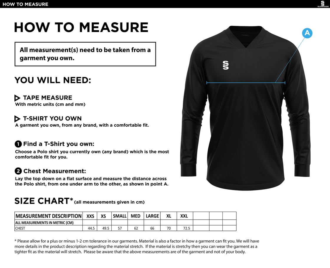 Kelburne HC - L/S Keeper Smock Home : Black - Women's - Size Guide