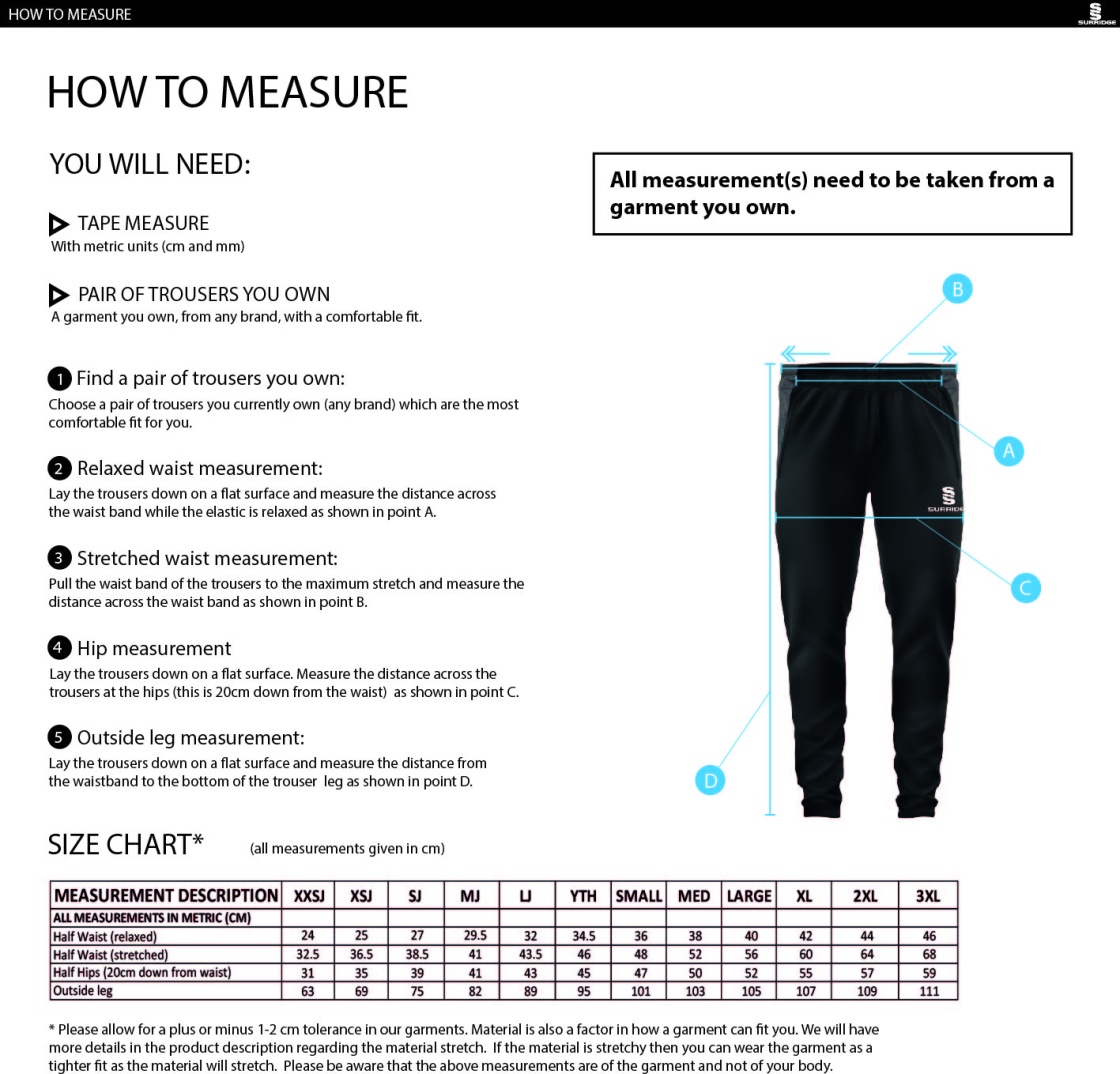 Kelburne HC - Dual Skinny Pant - Size Guide